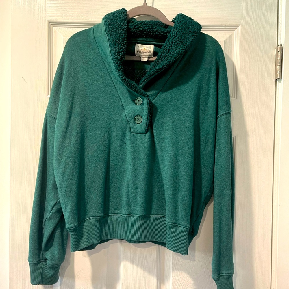 American Eagle Fleece Collared Sweatshirt